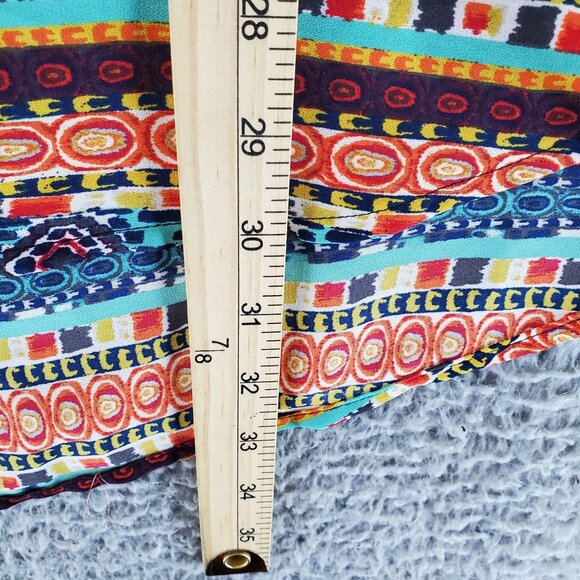 Cato Top Womens 3XL Multicolor Boho 3/4 Sleeve Lightweight V-Neck - Picture 5 of 9